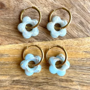 Duo Fleurs Bleu Translucide