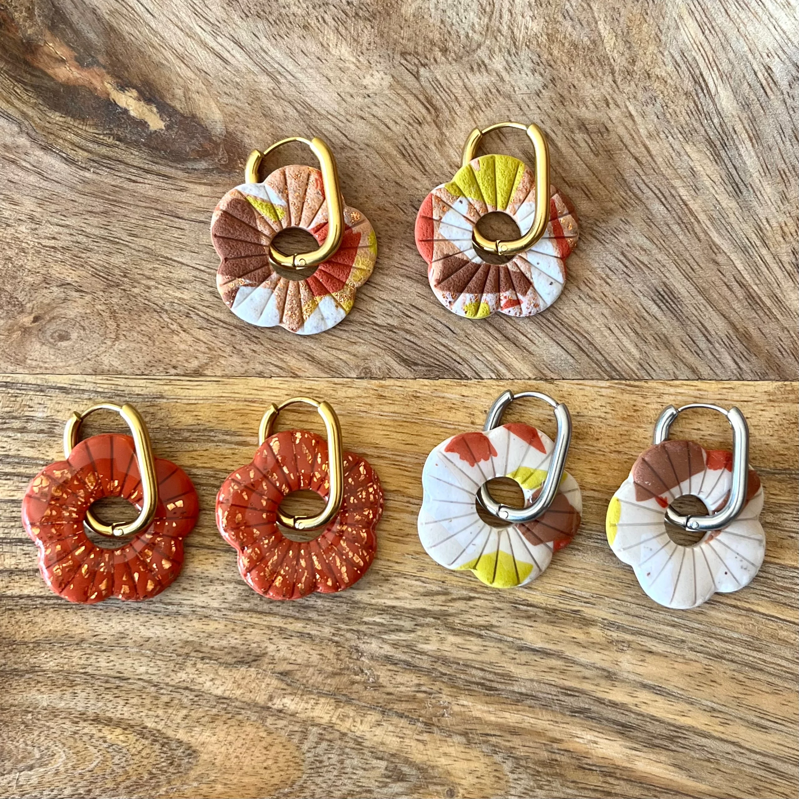 Duo Grandes Fleurs Terrazzo